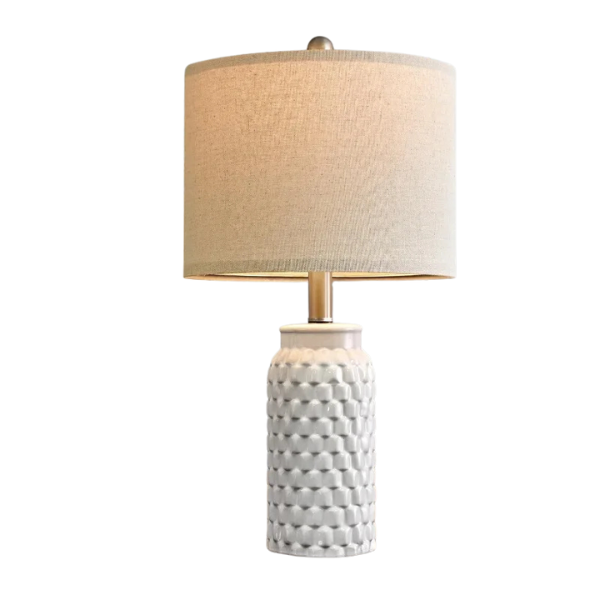 Kit with 2 White Ceramic Lampshades