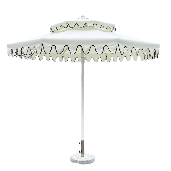 Double Parasol with Decorative Fringe
