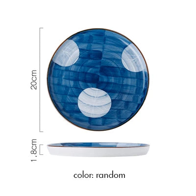 Blue Patterned Ceramic Plate