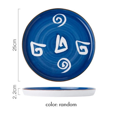 Blue Patterned Ceramic Plate