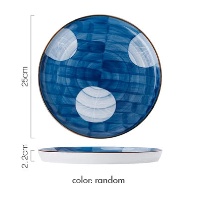 Blue Patterned Ceramic Plate