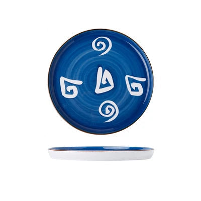 Blue Patterned Ceramic Plate