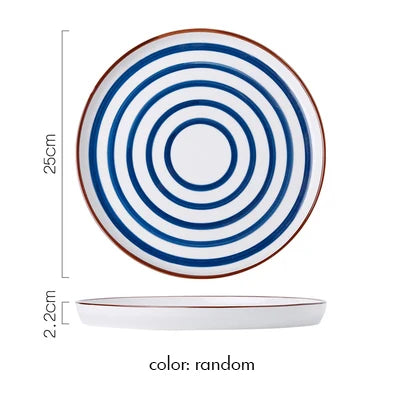 Blue Patterned Ceramic Plate