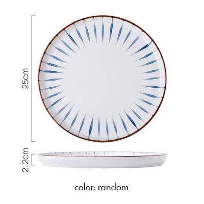 Blue Patterned Ceramic Plate