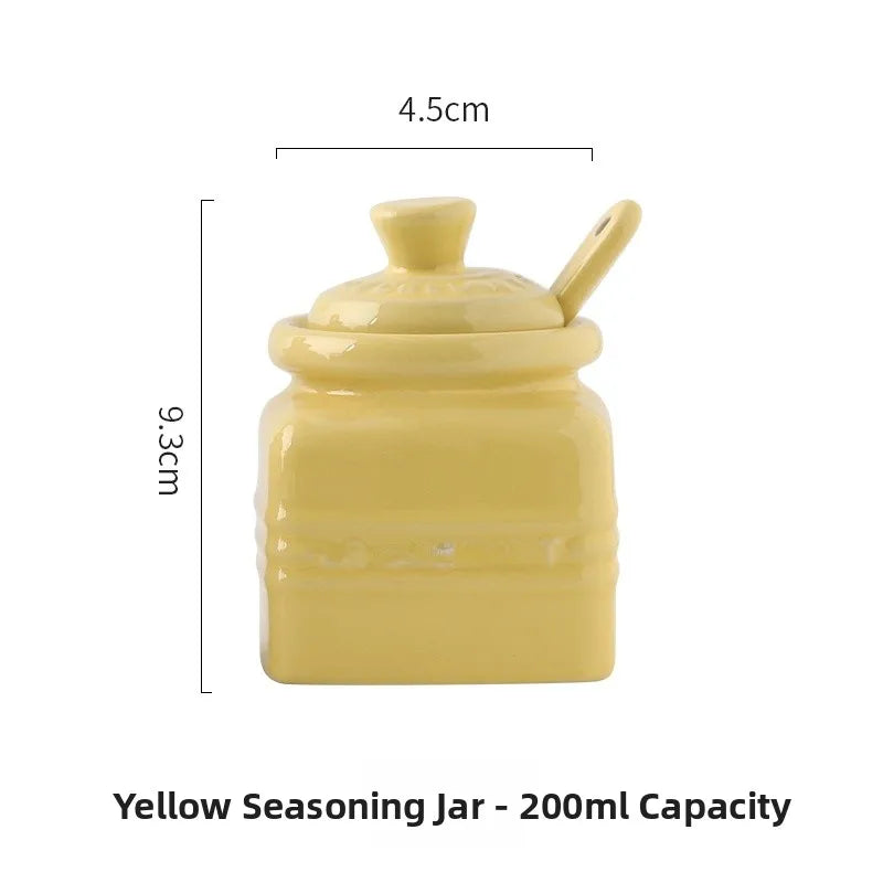 200ml Ceramic Spice Jar with Spoon