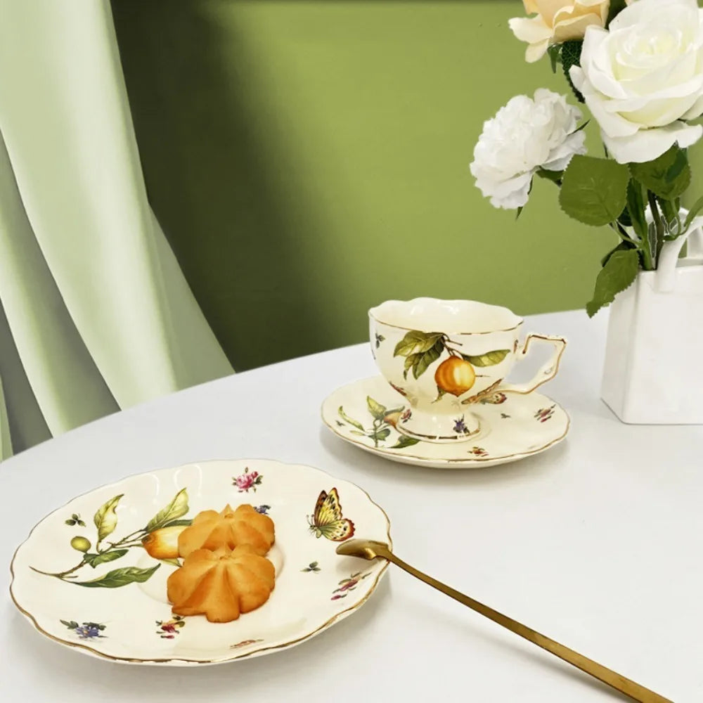 Cup and Saucer Set with Spoon