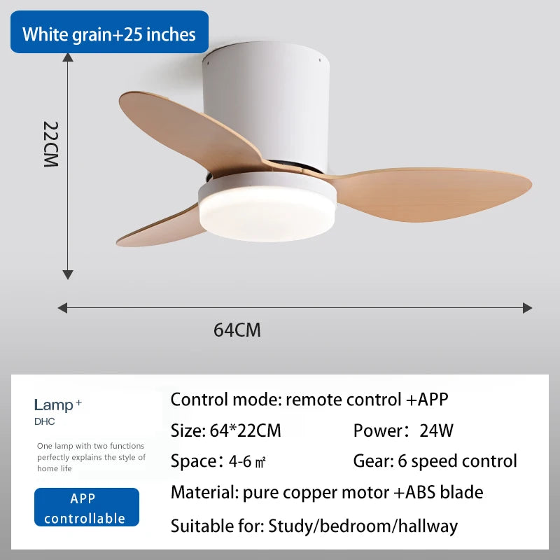 Modern Ceiling Fan with Integrated LED