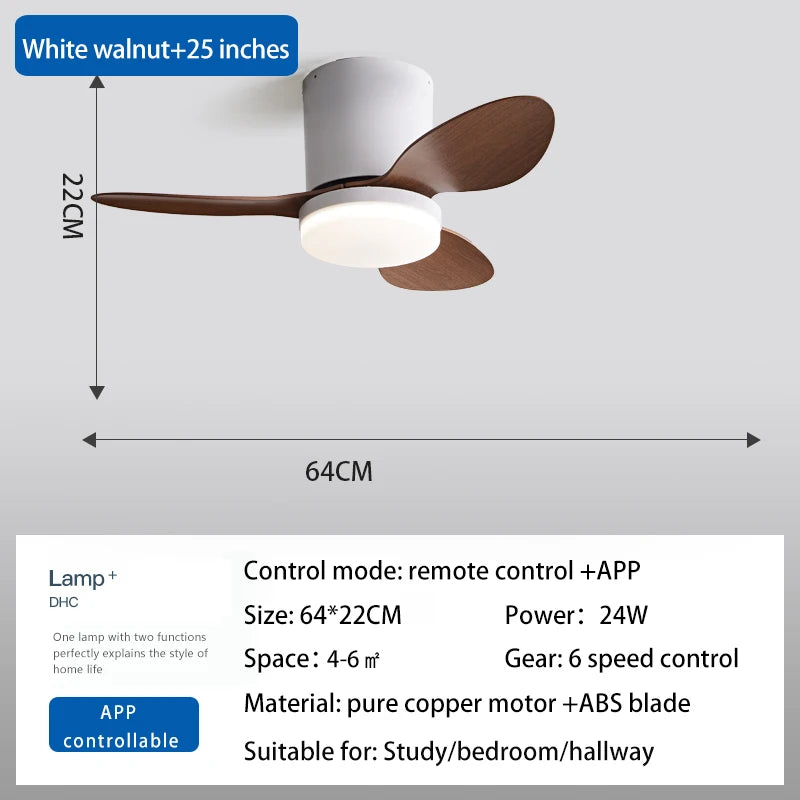 Modern Ceiling Fan with Integrated LED