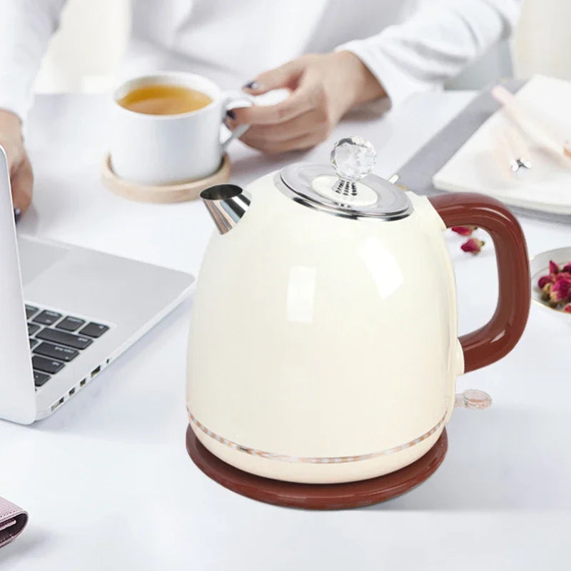 Retro Electric Kettle with Swivel Base