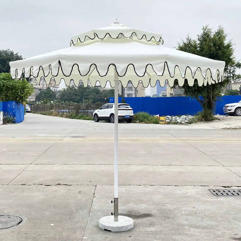 Double Parasol with Decorative Fringe