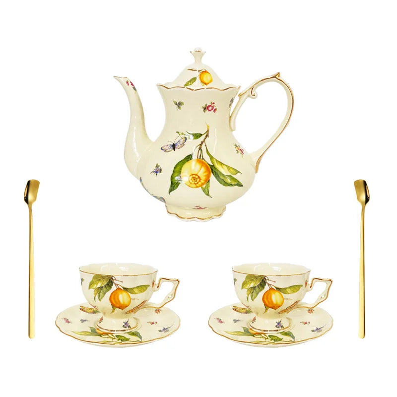 Cup and Saucer Set with Spoon