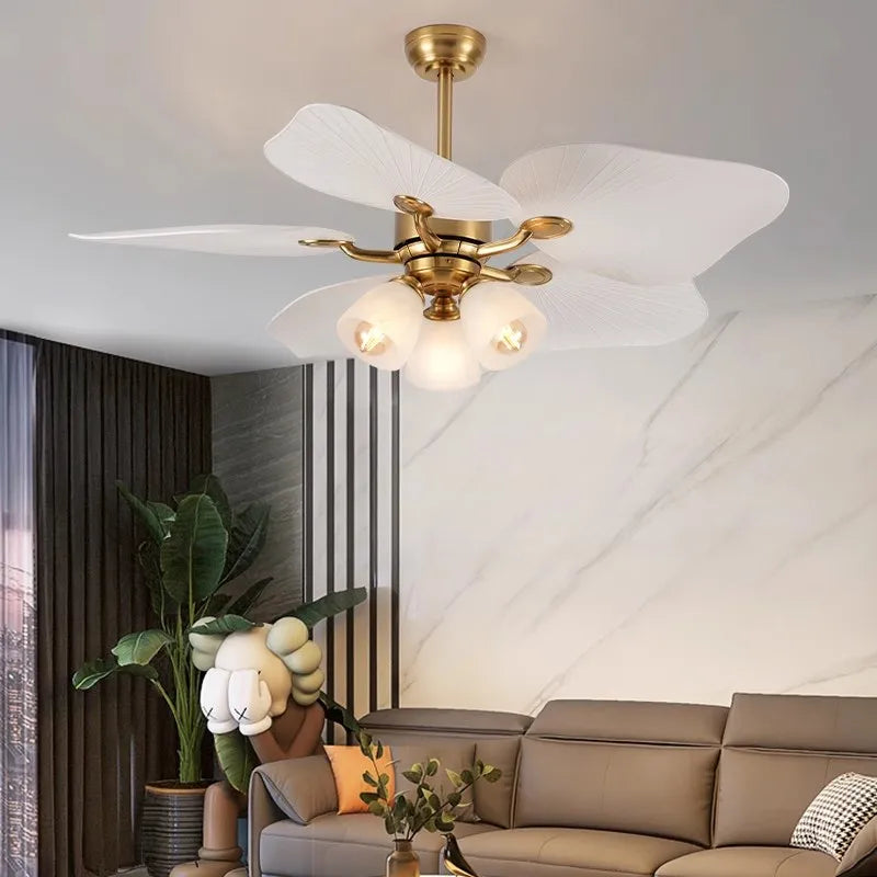 Ceiling Fan with Leaf Style Blades