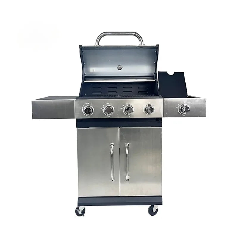 Stainless Steel Gas Grill with Side Burner