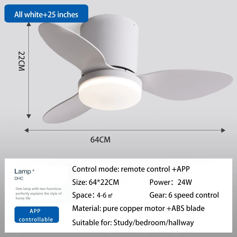 Modern Ceiling Fan with Integrated LED