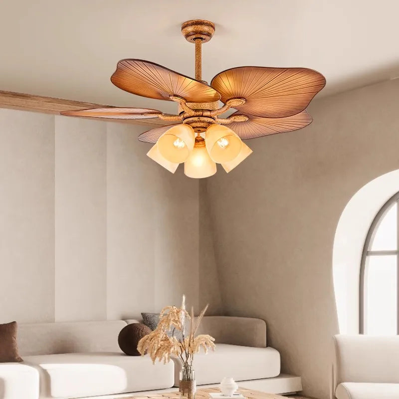Ceiling Fan with Leaf Style Blades