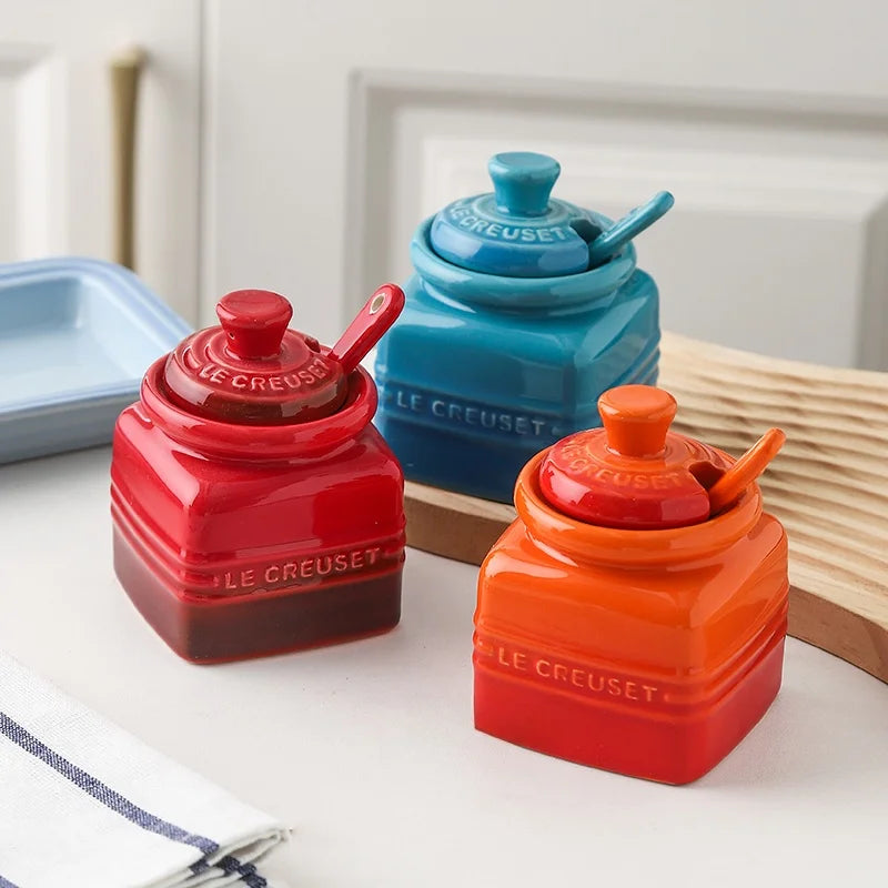 200ml Ceramic Spice Jar with Spoon