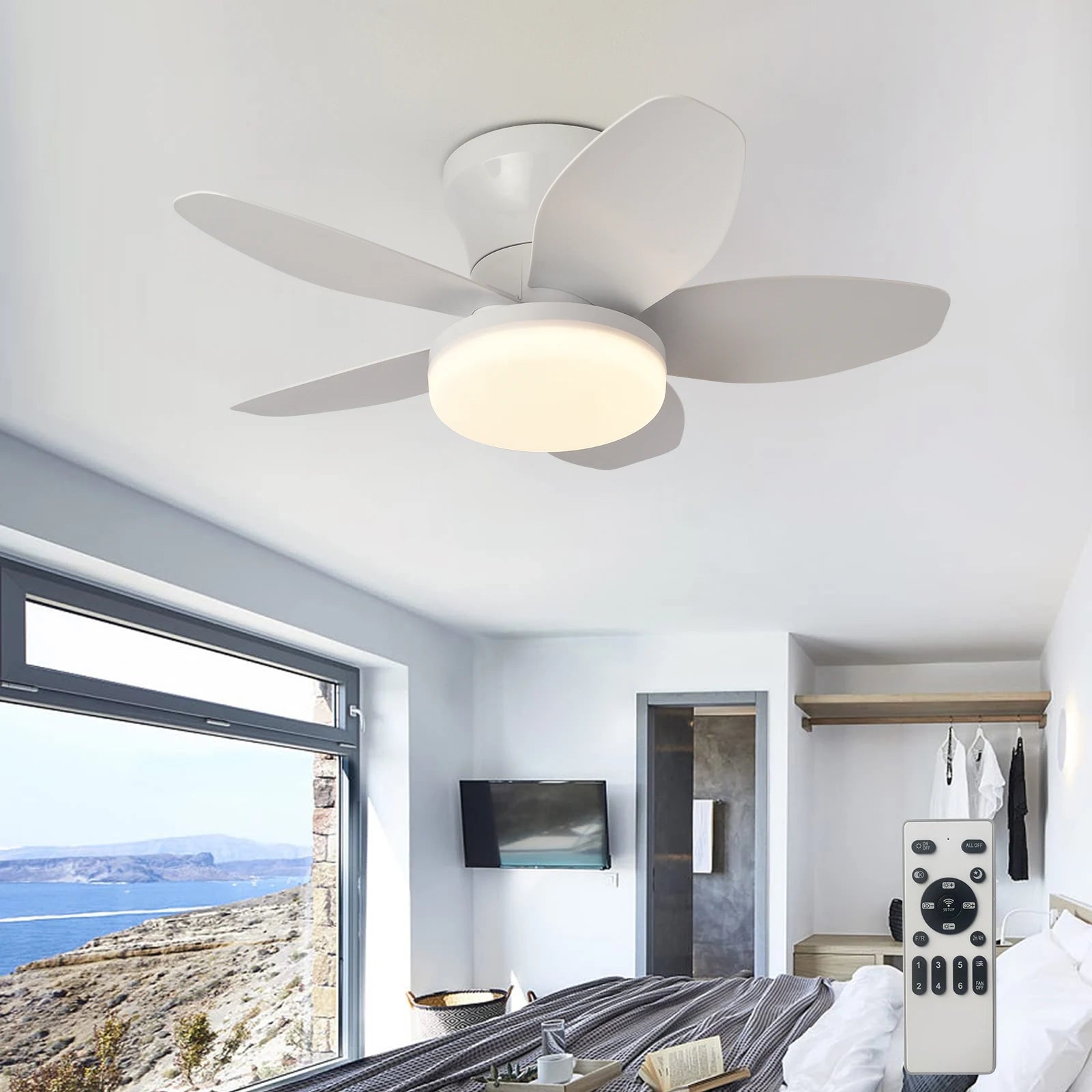 Ceiling Fan with Integrated LED Light