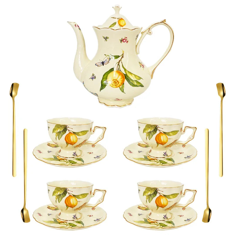 Cup and Saucer Set with Spoon