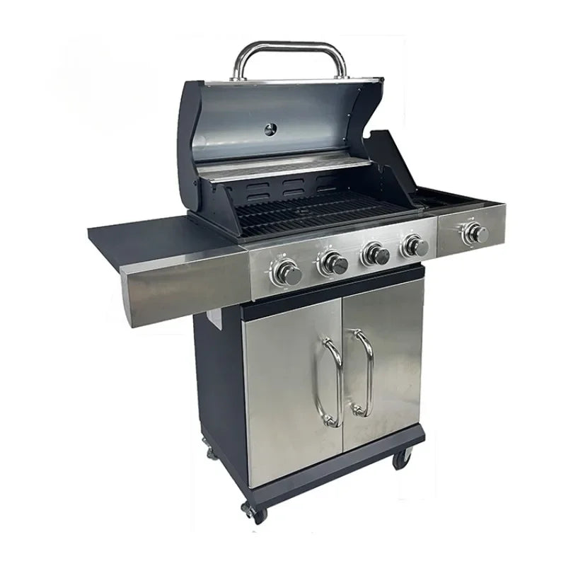 Stainless Steel Gas Grill with Side Burner
