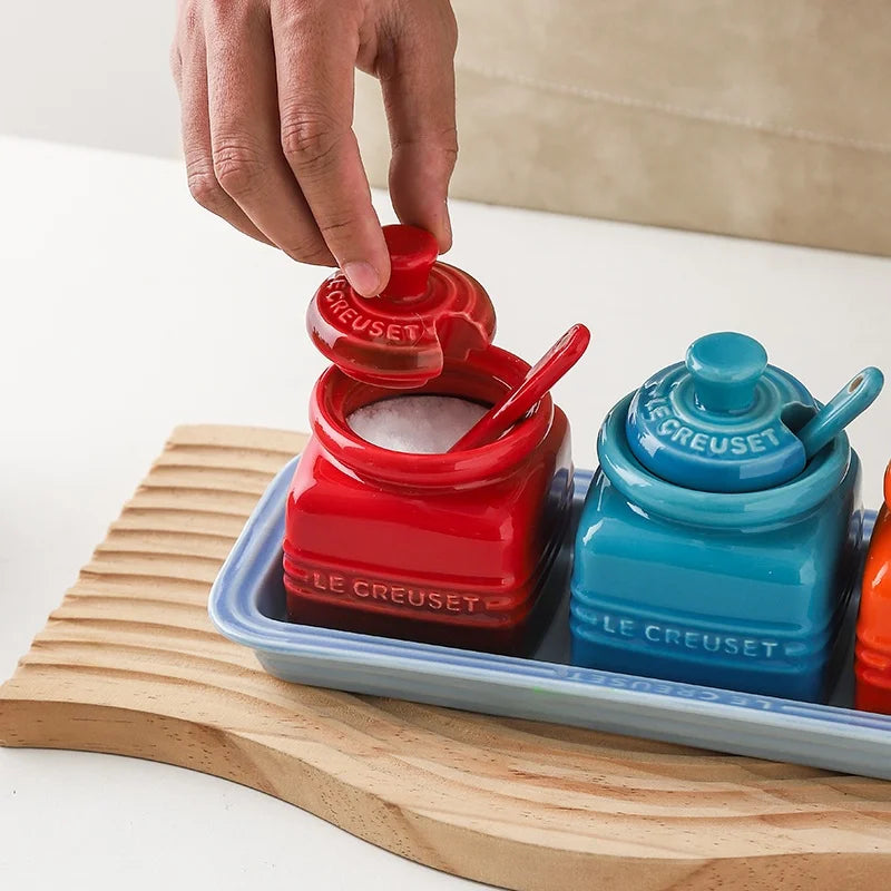 200ml Ceramic Spice Jar with Spoon