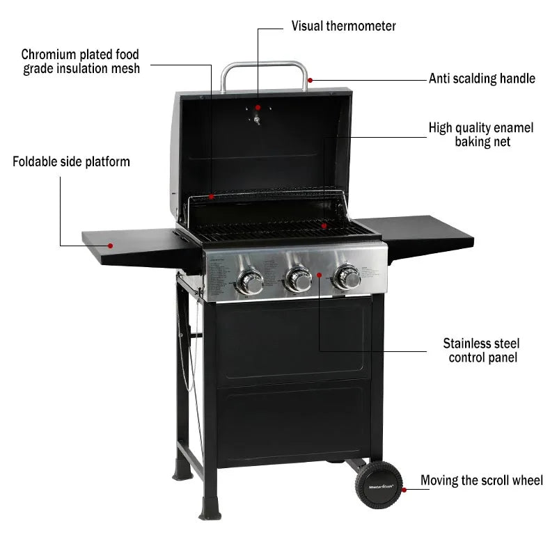 3-Burner Gas Grill