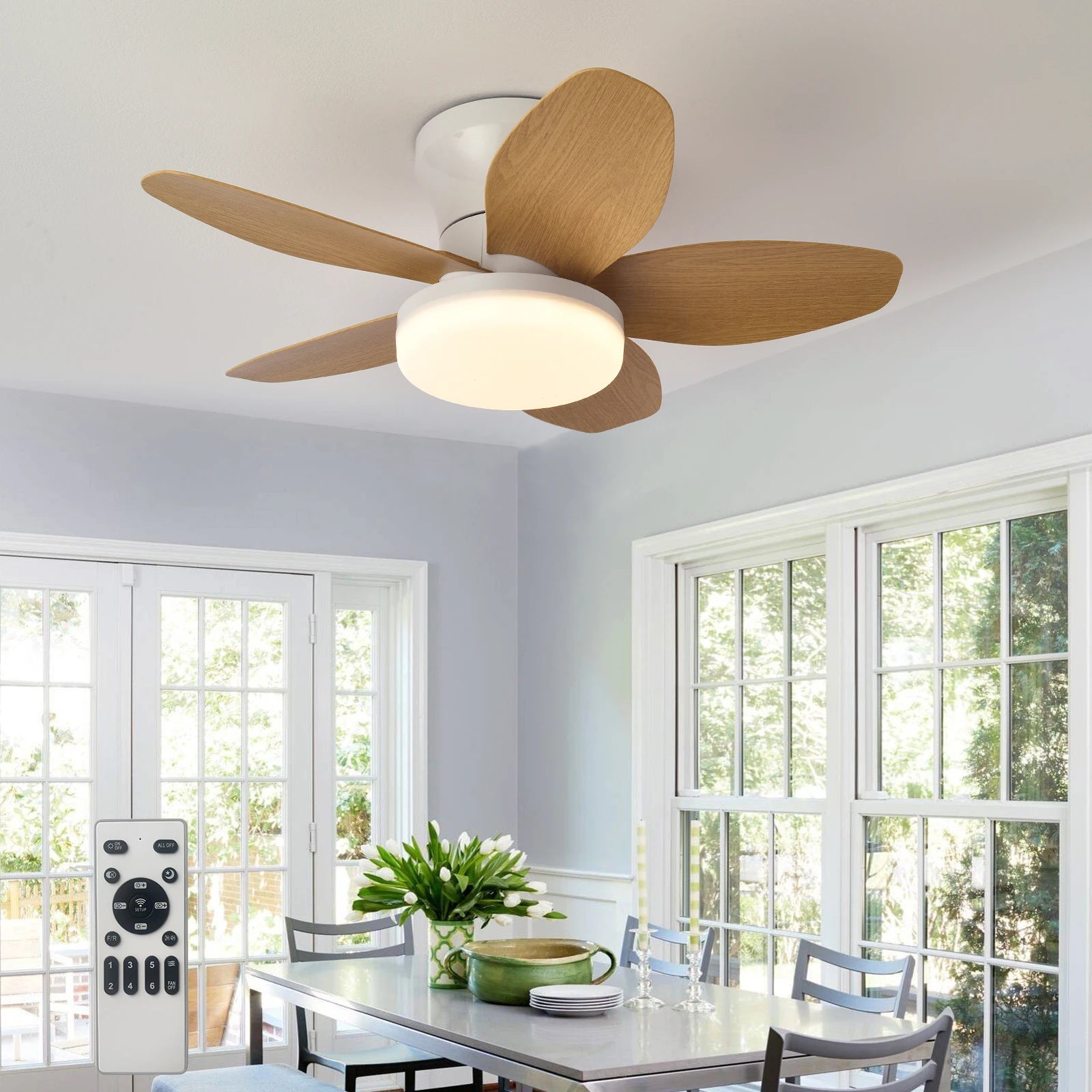 Ceiling Fan with Integrated LED Light